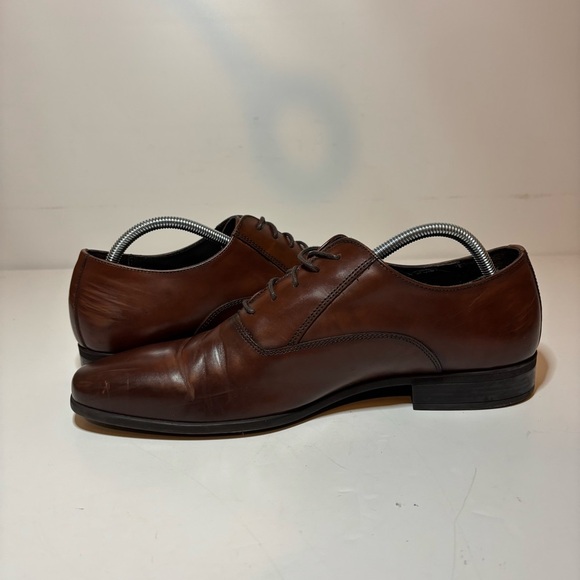 Bruno Magli Mens Milos Brown Calf Oxford Dress Shoe Size 11.5 M Made In Italy - Picture 4 of 11